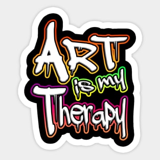 Art Is My Therapy Sticker